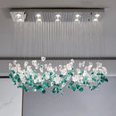 Axyaa Modern Luxury Glass Stone Chandeliers Pendant Lights for Dining Room Art Decor
