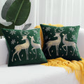 Axyaa Embroidered Snowflakes Christmas Cushion Cover