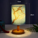 Axyaa LED Square Table Lamp Chinese Style Fabric Lampshade Dimmable Night Light