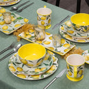 Axyaa Ceramic Lemon Ins Style Home Cuisine Plate for Thai Restaurant & Fruit Display