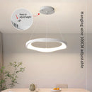 Axyaa Dimmable LED Circular Pendant Chandelier for Modern Home Decor