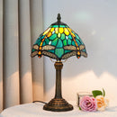 Axyaa Dragonfly Style Stained Glass Table Lamp for Bedroom and Living Room