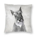 Axyaa Miniature Schnauzer Dog Cartoon Cushion Cover for Sofa - Puppy Lover's Nordic Pillow