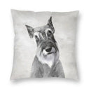 Axyaa Miniature Schnauzer Dog Cartoon Cushion Cover for Sofa - Puppy Lover's Nordic Pillow