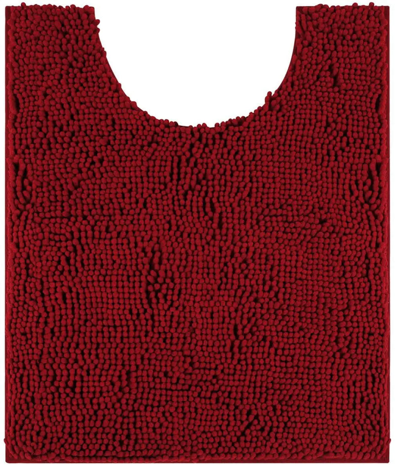 Axyaa Chenille U-Shaped Toilet Rug: Soft, Absorbent, Non-Slip Bath Mats