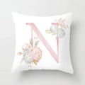 Axyaa Sweet Pink Alphabet Pillowcase for Home Decor