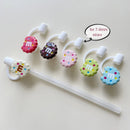 Axyaa Biscuit Straw Toppers for 7-8mm Straws - Kawaii Silicone Cup Accessories