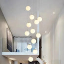 Axya Nordic Glass Ball LED Pendant Lights - Ceiling Chandelier for Home Decor