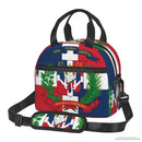 Axyaa Dominican Republic Flag Insulated Lunch Bag for Work, School, and Picnics