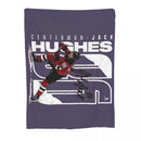 Axyaa Jack Hughes Hockey Stretch Long Sleeve Hoodie Blanket