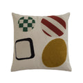 Axyaa Embroidery Pillow Cover 45x45cm Soft Cozy Square Home Decoration