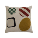 Axyaa Embroidery Pillow Cover 45x45cm Soft Cozy Square Home Decoration