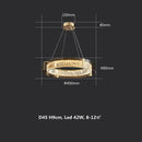 Axyaa Crystal LED Dimmable Ceiling Lamp with Steel Body and Gray Glass