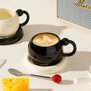 Axyaa Ceramic Coffee Cup & Saucer Set for Home Breakfast & Afternoon Tea