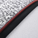 Axyaa Silver Red Stitching Villa Pillow Set for Hotel Living & Bedroom Decor