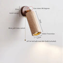 Axyaa Black Cave Stone LED Wall Sconce Modern Bedside Reading Lamps
