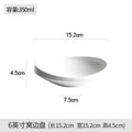 Axyaa White Ceramic Special-shaped Plates for Home and Restaurant Tableware