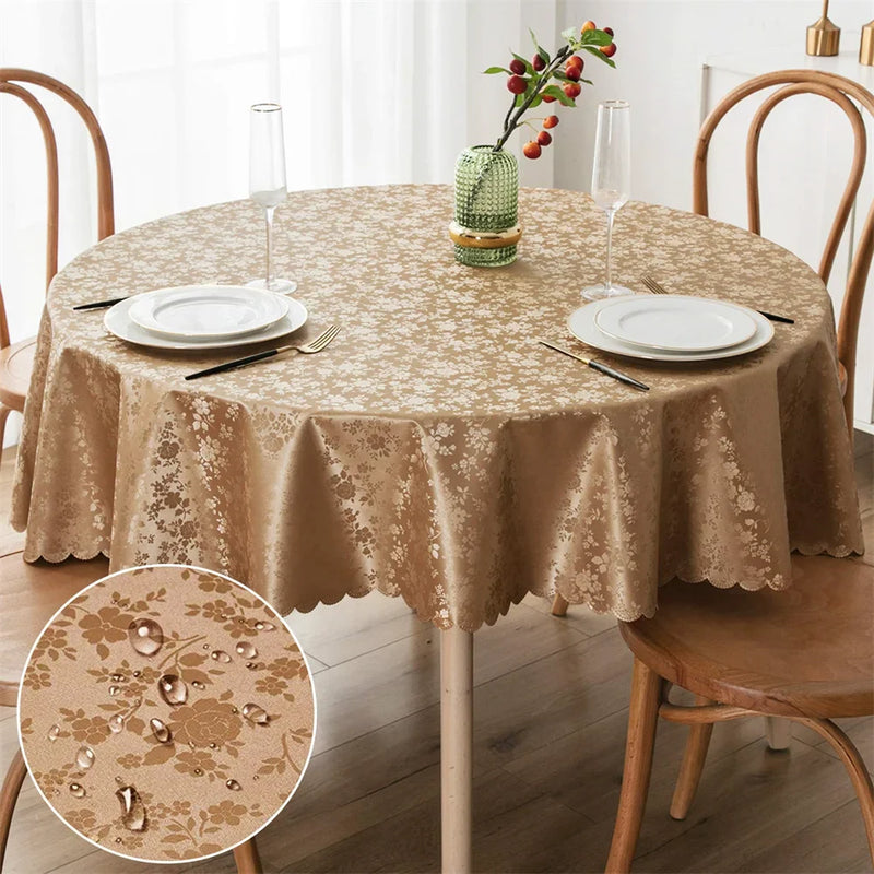 Axyaa Waterproof Vinyl Tablecloth 60x84 Inch for Kitchen Dining Room