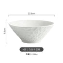 Axyaa Stone Pattern Ceramic Pasta Soup Salad Dessert Bowl Tableware Collection