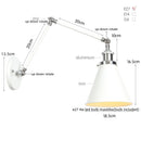 Axyaa Industrial Lens Vintage Loft Wall Lamp with Swing Arms and Pull Chain Switch