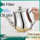 Axya Stainless Steel Oil Can Seasoning Jar Pot Kitchen Supplies Bottle