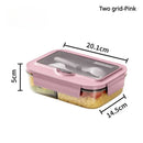 Axyaa Square Divided Bento Box with Tableware · Leakproof Container for Office Lunch & Outdoor Dining