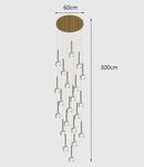 Axyaa Nordic Stair Chandelier Dining Living Room Pendant Ceiling Light