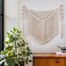 Axyaa Boho Nordic Wall Tapestry with Fringe - Handwoven Bohemian Home Decor