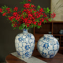 Axyaa Blue White Porcelain Vases Jars Hydroponic Ornaments Light Luxury Porcelain