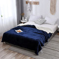 Axyaa Nordic Light Luxury Lamb Wool Flannel Double Layer Thick Quilt Blanket