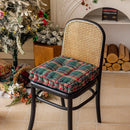 Axyaa Buffalo Check Kitchen Chair Seat Cushions - Farmhouse Style Tartan Plaid Square Cushion