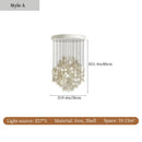 Axyaa Mother of Pearl Chandelier: Unique Danish Design Shell Pendant Light for Living Room, Dining, Villa & Staircase