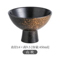 Axyaa Tall Feet Snack Bowl - Retro Ceramic Dessert Plate for Restaurant Tableware