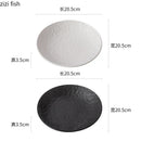 Axyaa Matte Ceramic Stone Pattern Serving Plate Dish Kitchen Tableware