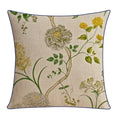 Axyaa Vintage Floral Pillow Cover Pink Green 45x45cm