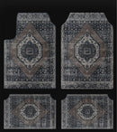 Axyaa Bohemian Style Car Foot Mat Home Rug Set Anti-slip American Retro Rugs