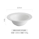 Axyaa Ceramic Straw Hat Bowl Set for Hot Salad, Ramen, and Noodles