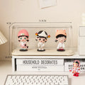Axyaa Acrylic Dolls Display Box for Small Action Figures - Dustproof Stand Cabinet