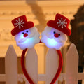 Axyaa LED Santa Claus Headband Xmas Snowman Hair Hoop - Holiday Party Accessories