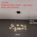 Axyaa Nordic Bubble Chandeliers: Luxury Clear Glass Ceiling Lights for Dining and Bedroom
