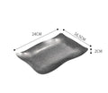 Axyaa Stainless Steel Retro Wave Plate for Dessert, Restaurant, and BBQ