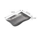 Axyaa Stainless Steel Retro Wave Plate for Dessert, Restaurant, and BBQ