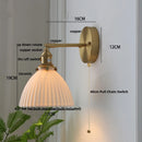 Axyaa Modern Copper LED Wall Sconce with Pull Chain Switch