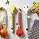 Axyaa Silicone & Stainless Steel Food Tongs for BBQ, Camping, Baking & Cooking