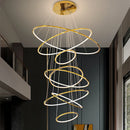 Axyaa Nordic Home Stair Chandelier Pendant Light for Living Room Bedroom Dining Room