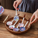 Axyaa Ceramic Hand-Painted Dessert Spoon Set
