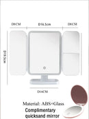 Axyaa LED Lighted Rechargeable 10x Magnifying Makeup Mirror, Foldable Double Sided Travel Beauty Mirror