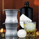 Axyaa Silicone Sphere Ice Mold Set - Slow Melting Whiskey Ice Ball Tray