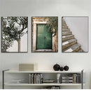 Axyaa Olive Tree Leaves Canvas Painting Posters Scandinavian Minimalist Wall Art
