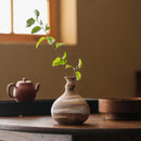 Axyaa Coarse Pottery Vase: Japanese Ceramic Flower Arrangement Zen Home Decor